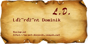 Léránt Dominik névjegykártya