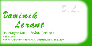dominik lerant business card