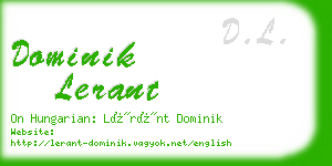 dominik lerant business card